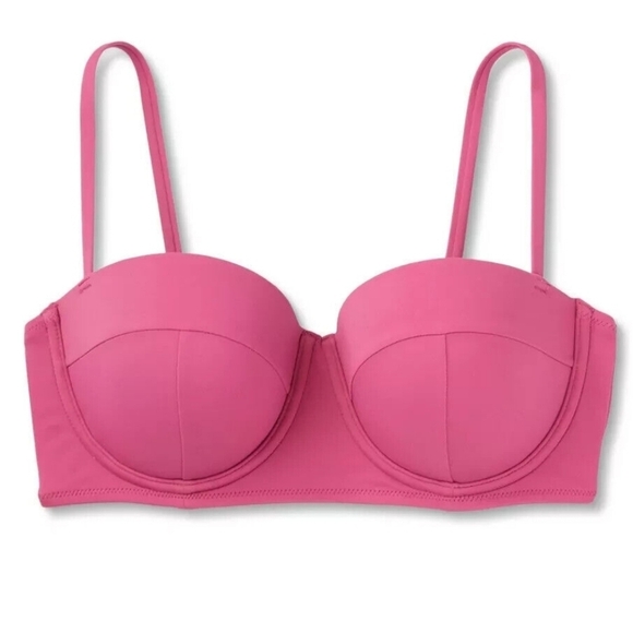 Shade & Shore Light Lift Bralette Bikini Top in Pink Size 34B # - Picture 3 of 7